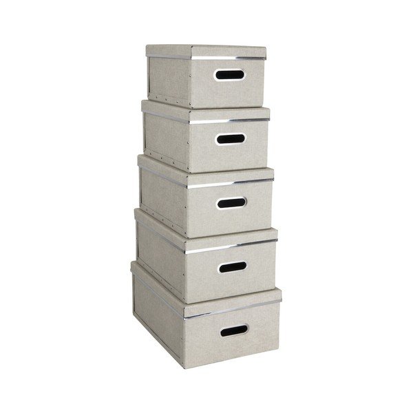 Scatole portaoggetti con coperchio in set da 5 Joachim - Bigso Box of Sweden