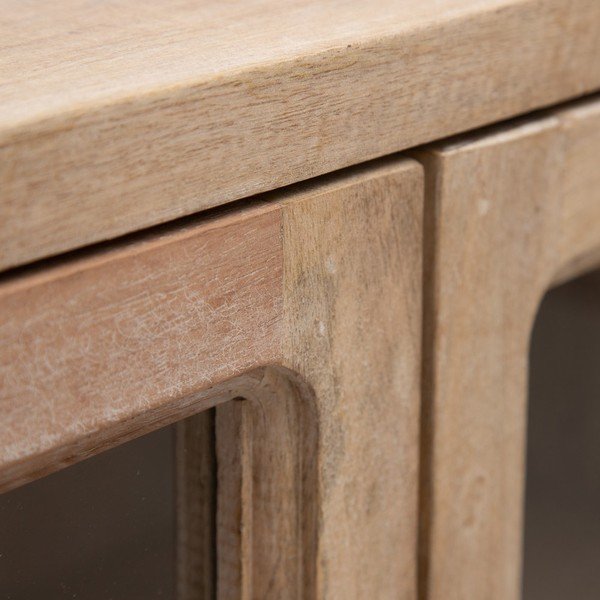 Vetrina in legno di mango di colore naturale 160x71 cm - Ixia-image-4