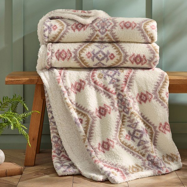 Coperta di colore naturale 240x200 cm Navajo Fleece – Catherine Lansfield-image-2