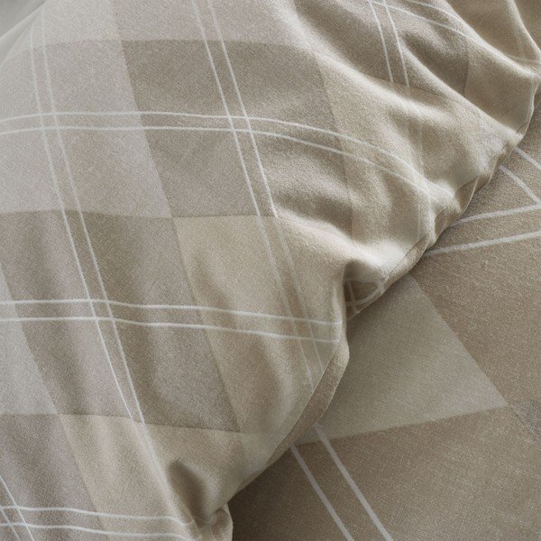 Biancheria da letto beige per letto matrimoniale 200x200 cm Argyle - Catherine Lansfield-image-3