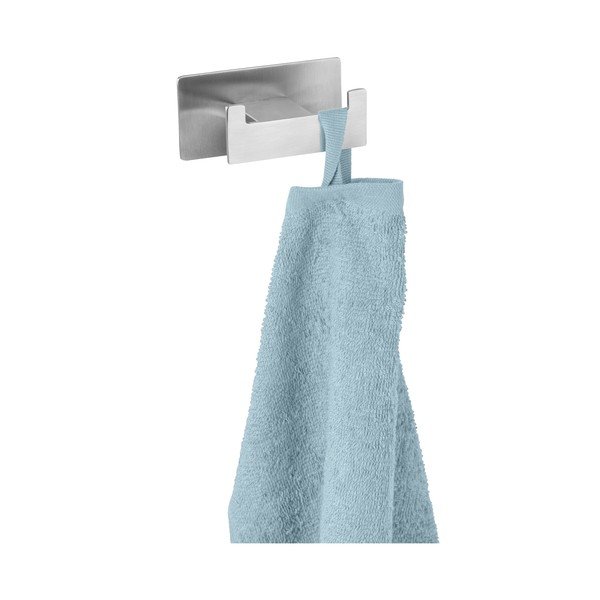 Gancio senza foratura color argento opaco in acciaio inox Genova – Wenko-image-2