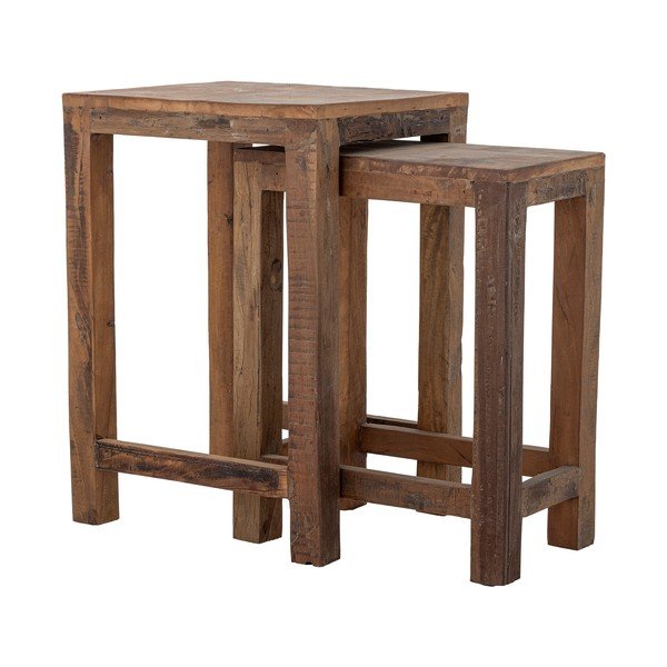 Set di tavolini in legno riciclato 2 pz 40x36 cm Galen – Bloomingville-image-3
