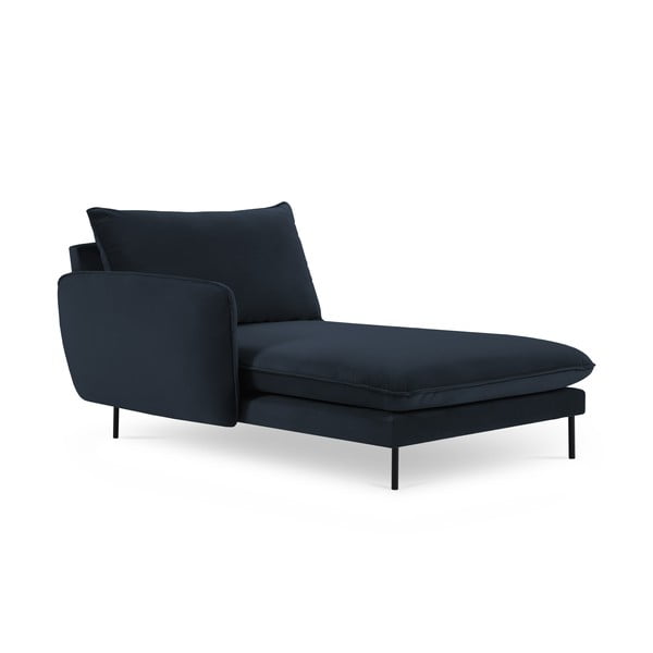 Poltrona in velluto blu scuro (angolo sinistro) Vienna - Cosmopolitan Design-image-3