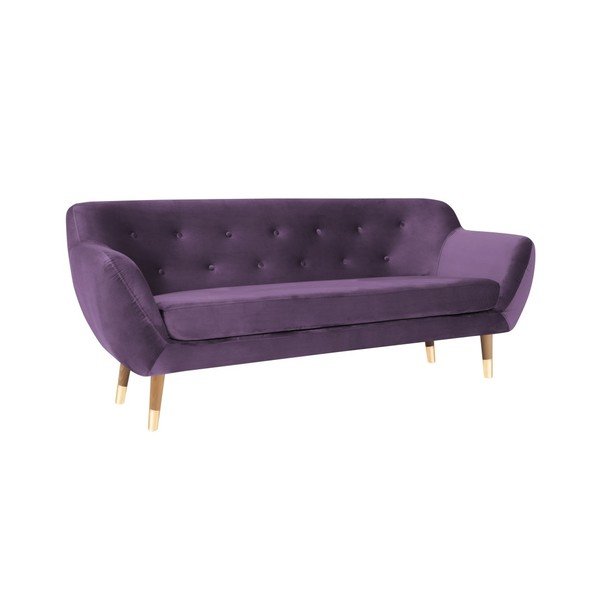 Divano a tre posti viola Amelie - Mazzini Sofas-image-3