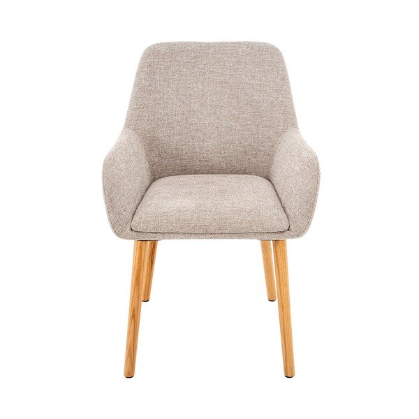 Sedie da pranzo in set beige in tessuto con braccioli 2 pz Carlton – Støraa-image-4