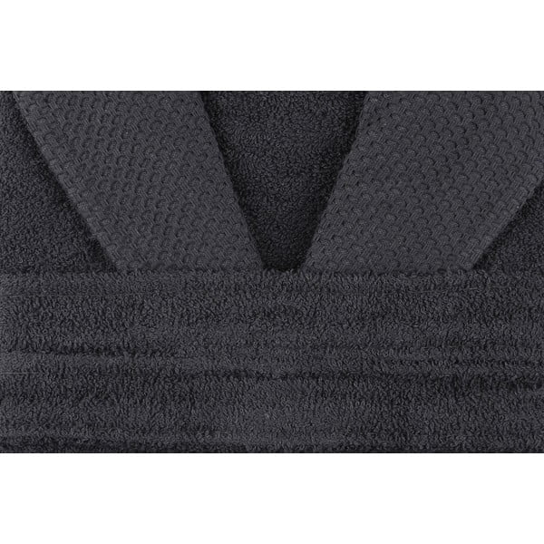 Accappatoio in cotone antracite taglia M Cappa - Foutastic-image-3