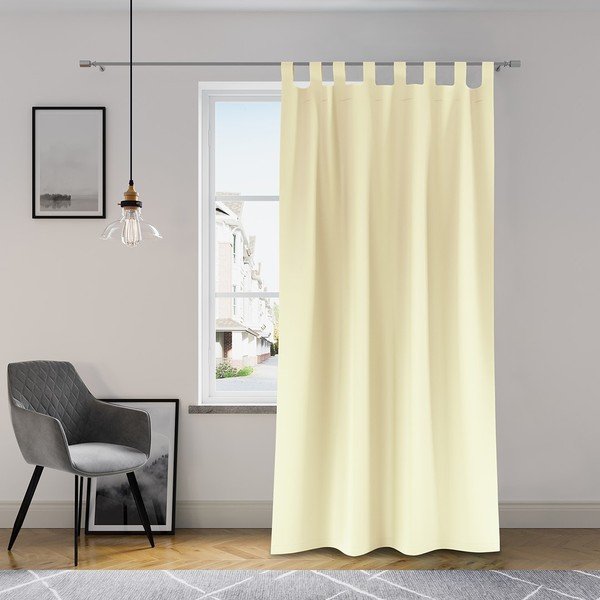 Tenda Tab beige chiaro, 140 x 250 cm Oxford - AmeliaHome-image-1