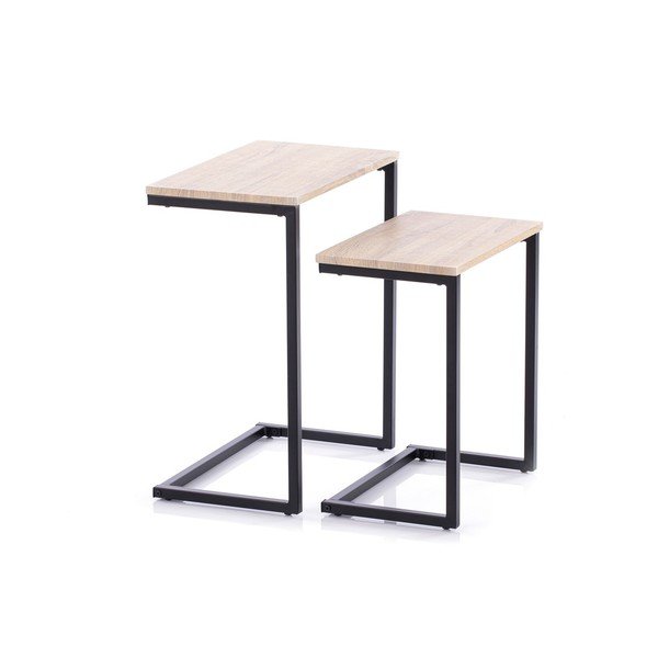 Tavoli pieghevoli con piano in rovere in set di 2 30x48 cm Jalt - Homede