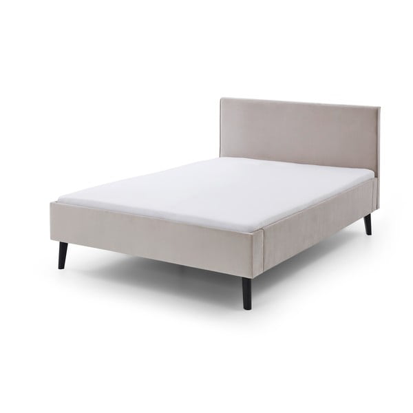 Letto matrimoniale imbottito bianco/color crema rete non inclusa 140x200 cm Leira – Meise Möbel