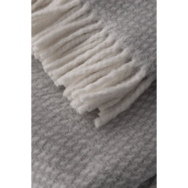 Plaid grigio chiaro con contenuto di cotone , 140 x 180 cm Ruby - Euromant-image-1