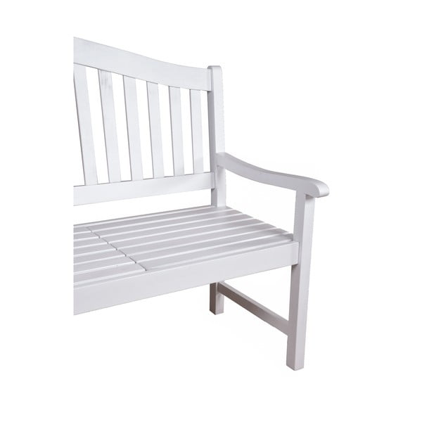 Panchina da giardino in legno bianco Singapore - Garden Pleasure-image-2