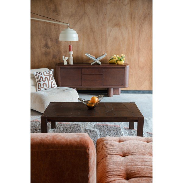 Tavolino da salotto colore naturale scuro in legno massiccio 60x120 cm Bruneau – Dutchbone-image-3