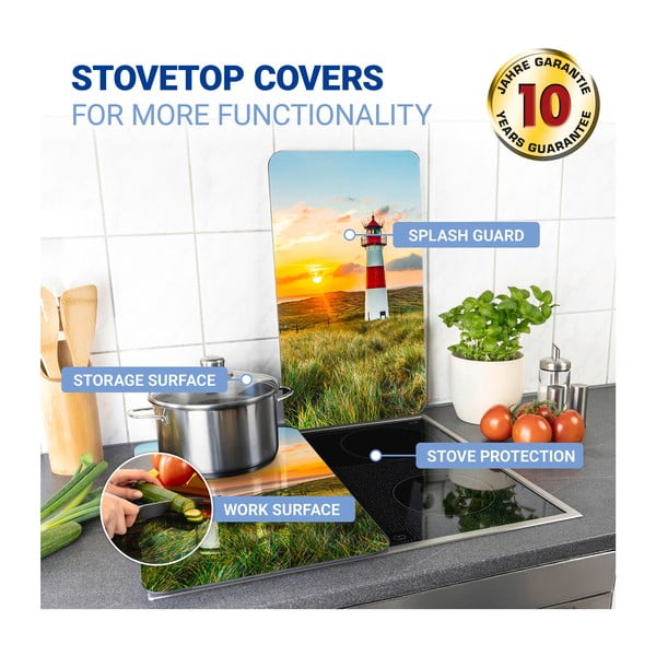 Set di 2 coperchi per stufe in vetro temperato 52x30 cm Lighthouse - Maximex-image-3