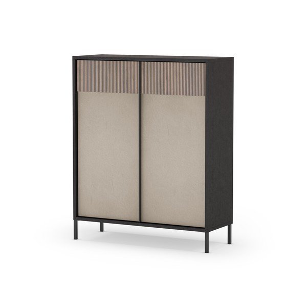 Armadietto color antracite/in marrone chiaro 106x130 cm Amalia – Marckeric-image-1