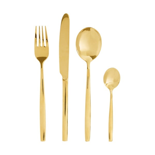 Posate in acciaio inox color oro 16 pezzi Avie - Premier Housewares