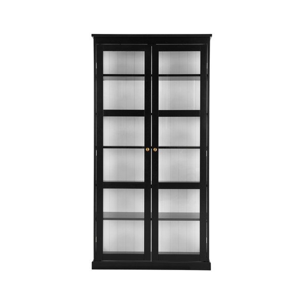 Vetrina nera in MDF 98x193x34 cm Wilma – Ellos Home-image-3