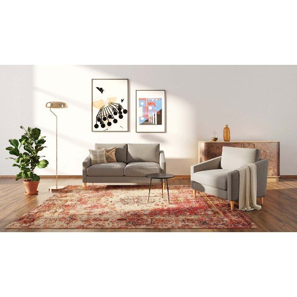 Divano in velluto beige 170 cm Karoto - Ame Yens-image-3