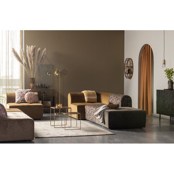 Cantinetta dorata in metallo numero di bottiglie 6, 87x80,5x33 cm Capo – WOOOD-image-1