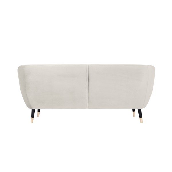 Divano crema con gambe nere Benito, 188 cm - Mazzini Sofas-image-4
