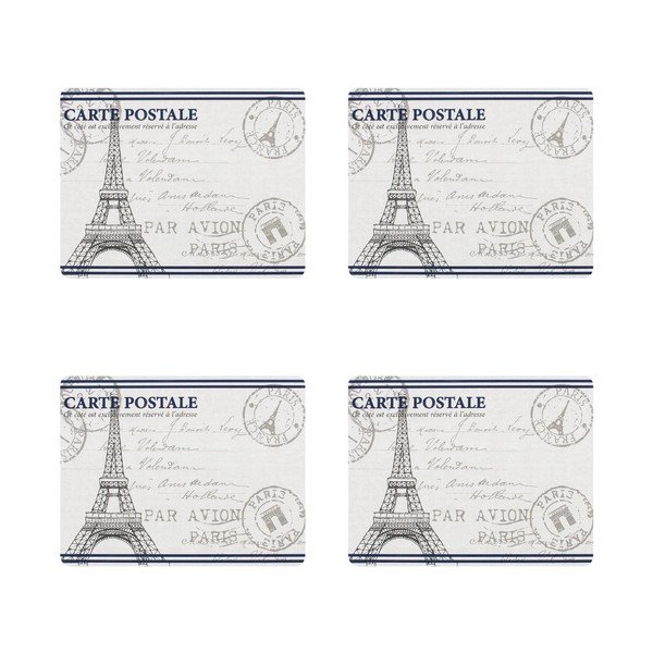 Sada 4 prostírání Paris Stamp