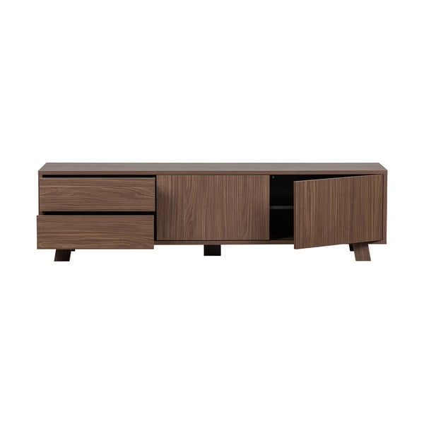Tavolo TV in noce naturale 160x42 cm Seppe - WOOOD-image-1