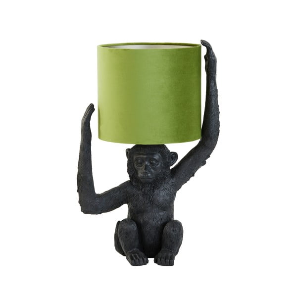 Lampada da tavolo verde-nera (altezza 51 cm) Monkey - Light & Living