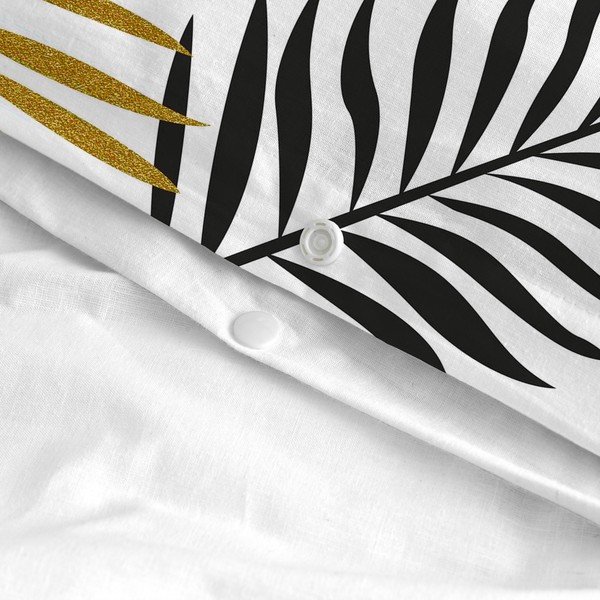Copripiumino in cotone bianco per letto matrimoniale 200x200 cm Foliage - Blanc-image-3