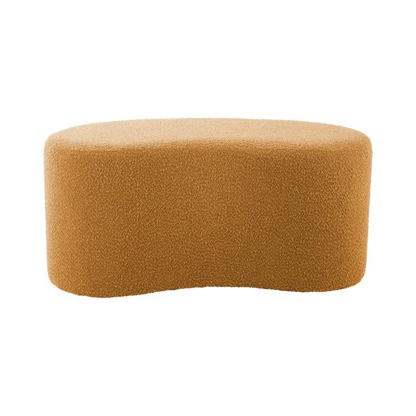 Sgabello giallo in tessuto bouclé Ada - Leitmotiv-image-2