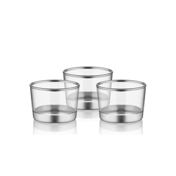 Set di 3 bicchierini d'argento, ⌀ 8 cm Glam - Mia-image-1