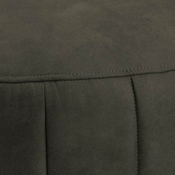 Pouf verde oliva in similpelle , ⌀ 60 cm Doria - Actona-image-3