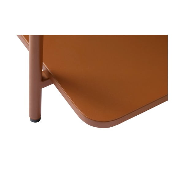 Tavolino da salotto color terracotta in metallo 55x110 cm Yuba – Unique Furniture-image-3