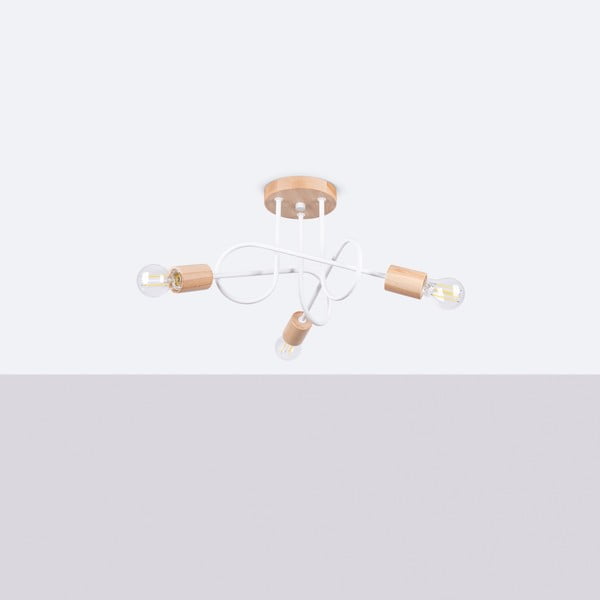 Plafoniera di colore naturale 14x56 cm Tumber – Sollux-image-3