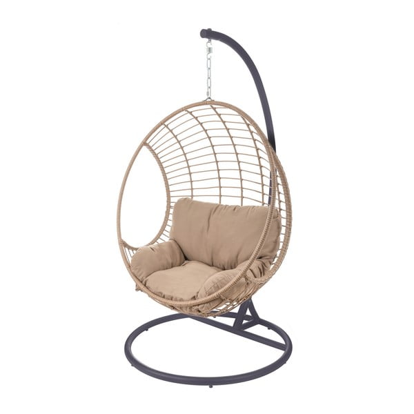 Sedia da giardino sospesa in rattan beige Ariki - LDK Garden