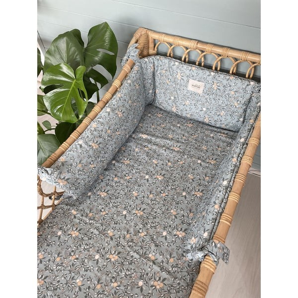 Coprimaterasso per culla 180 cm Denim Lions - Malomi Kids-image-1