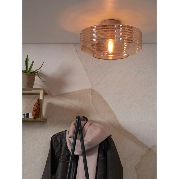 Lampada da soffitto marrone con paralume in vetro ø 35 cm Verona - it's about RoMi-image-1