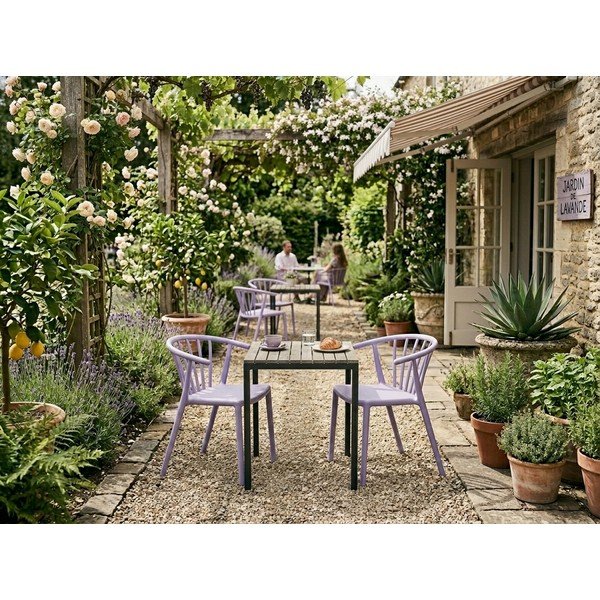 Sedia da esterno lavanda in plastica Capri – Bonami Essentials-image-1