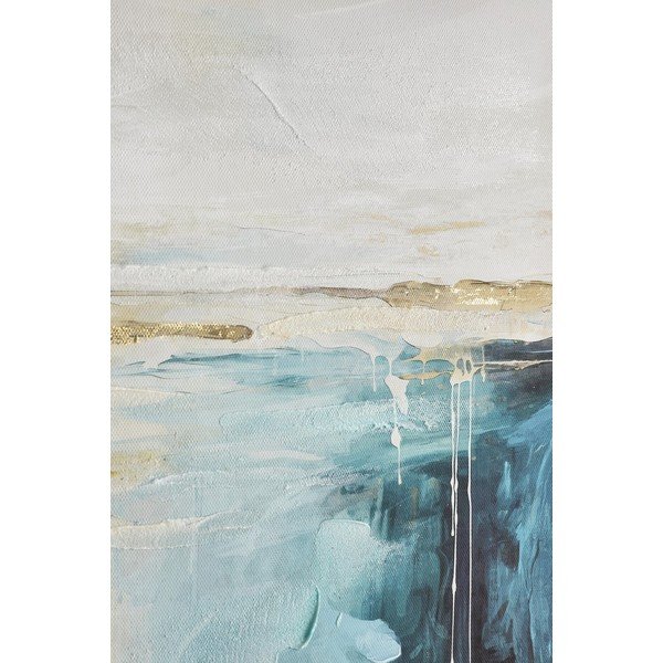 Dipinto stampato/con elementi dipinti a mano dipinto su tela 60x60 cm Crown – Bizzotto-image-2