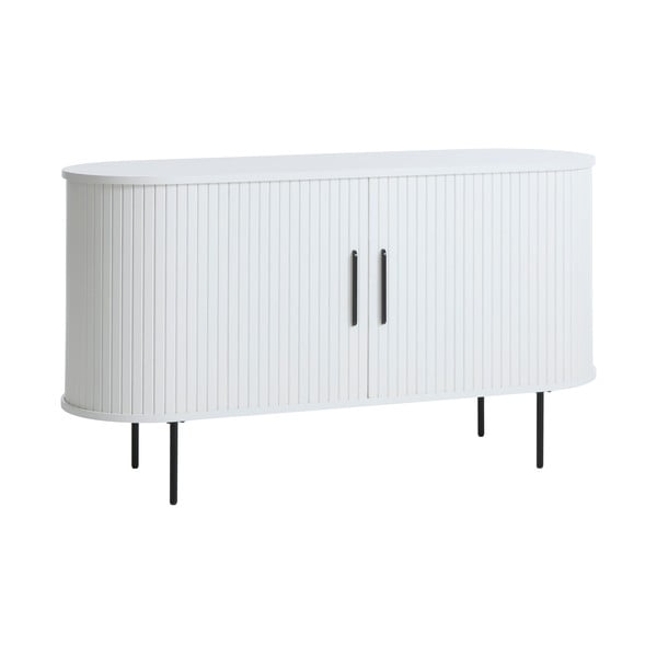 Cassettiera bianca con ante scorrevoli 120x76x45 cm Nola – Unique Furniture-image-2