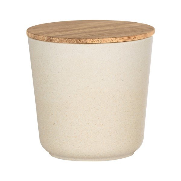 Scatola di conservazione beige con coperchio in bambù , 500 ml Bondy - Wenko-image-1