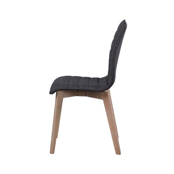 Sedia da pranzo grigio scuro con gambe grigio chiaro Grace - Rowico-image-3