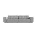 Divano grigio chiaro con rivestimento in velluto 252 cm Chicago – Cosmopolitan Design