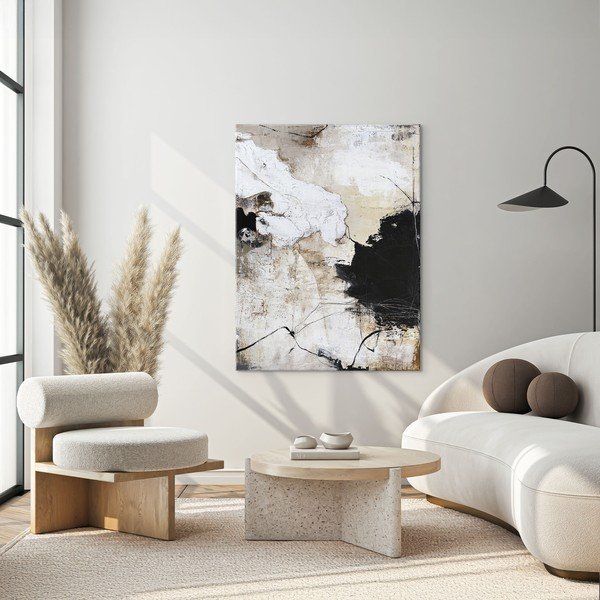 Dipinto stampato/con elementi dipinti a mano dipinto su tela 90x118 cm Reform 1 – Malerifabrikken-image-1