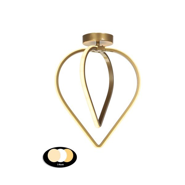 Plafoniera LED color bronzo in metallo Pars – Squid Lighting-image-2