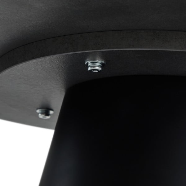 Tavolino in grigio scuro e nero con piano in marmo ø 60 cm Tango - Furnhouse-image-3