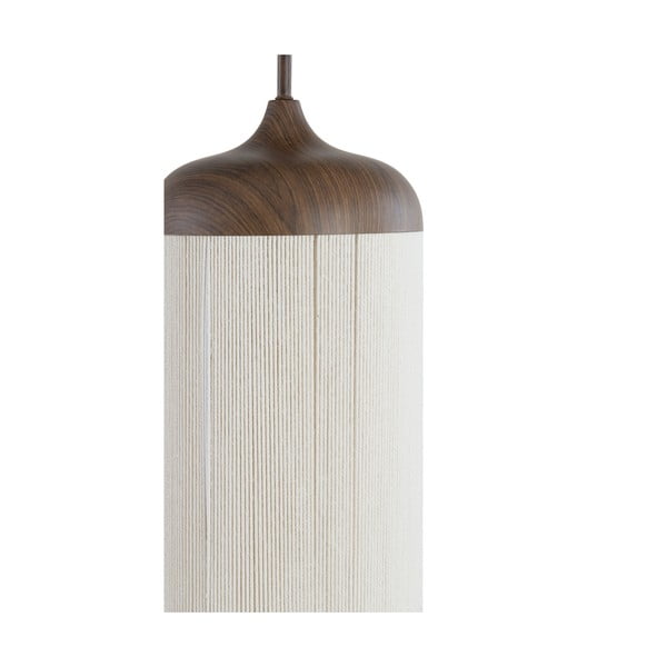 Lampadario marrone scuro con paralume in tessuto ø 27,5 cm Dania - Light & Living-image-3