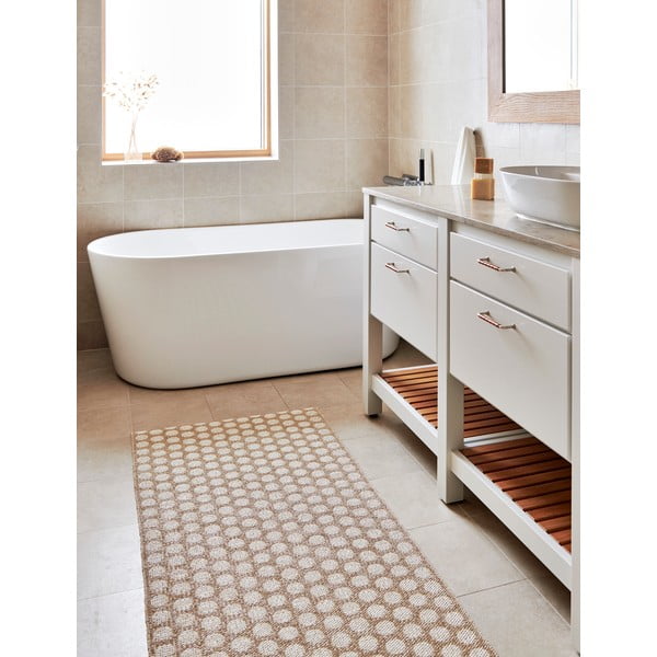 Tappeto da interno/esterno beige/color crema 70x90 cm Noa Beige Vanilla – Pappelina-image-1