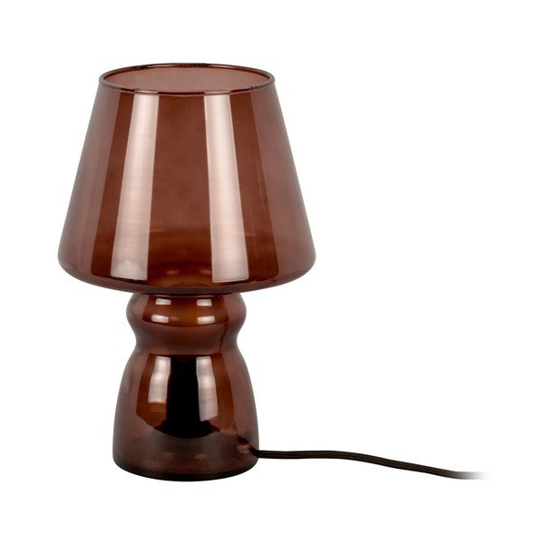 Lampada da tavolo in vetro marrone scuro Vetro, altezza 25 cm - Leitmotiv-image-2