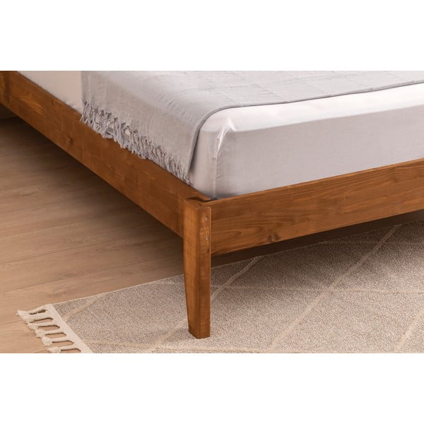 Letto singolo marrone scuro in legno di abete rosso con doghe 90x200 cm Venus - Kalune Design-image-4