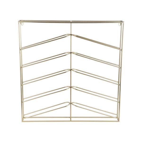 Portabottiglie da parete dorato in metallo numero di bottiglie 10 67x66x7,5 cm Cuadro – PT LIVING