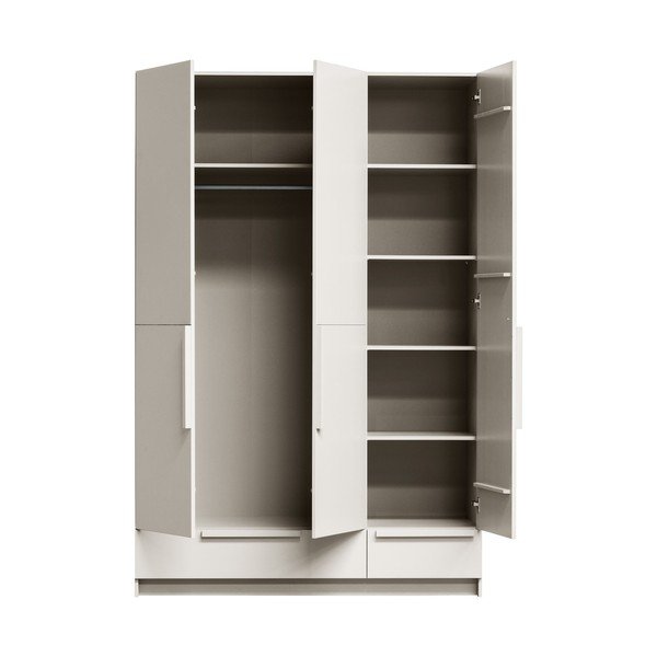 Armadio modulare in legno di pino crema 142x215 cm Pure - WOOOD-image-3